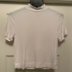Aritzia Babaton White Formarib Mockneck T-shirt - size Medium